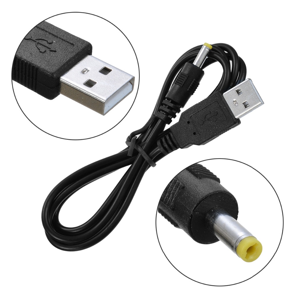 1pc 80cm USB Male naar 4.0x1.7mm Kabel DC 5V 1A 4.0*1.7 Mannelijke USB Power Charge Kabel voor Sony PSP