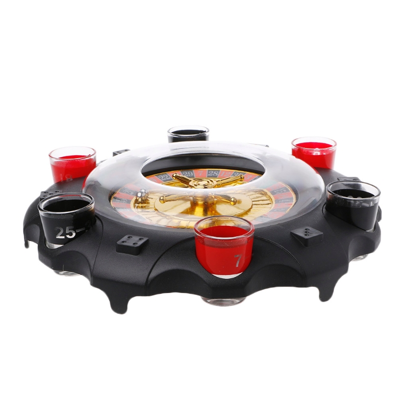 Jeu de boisson électrique, Roulette, fête pour adultes, Style Casino, 6 verres,