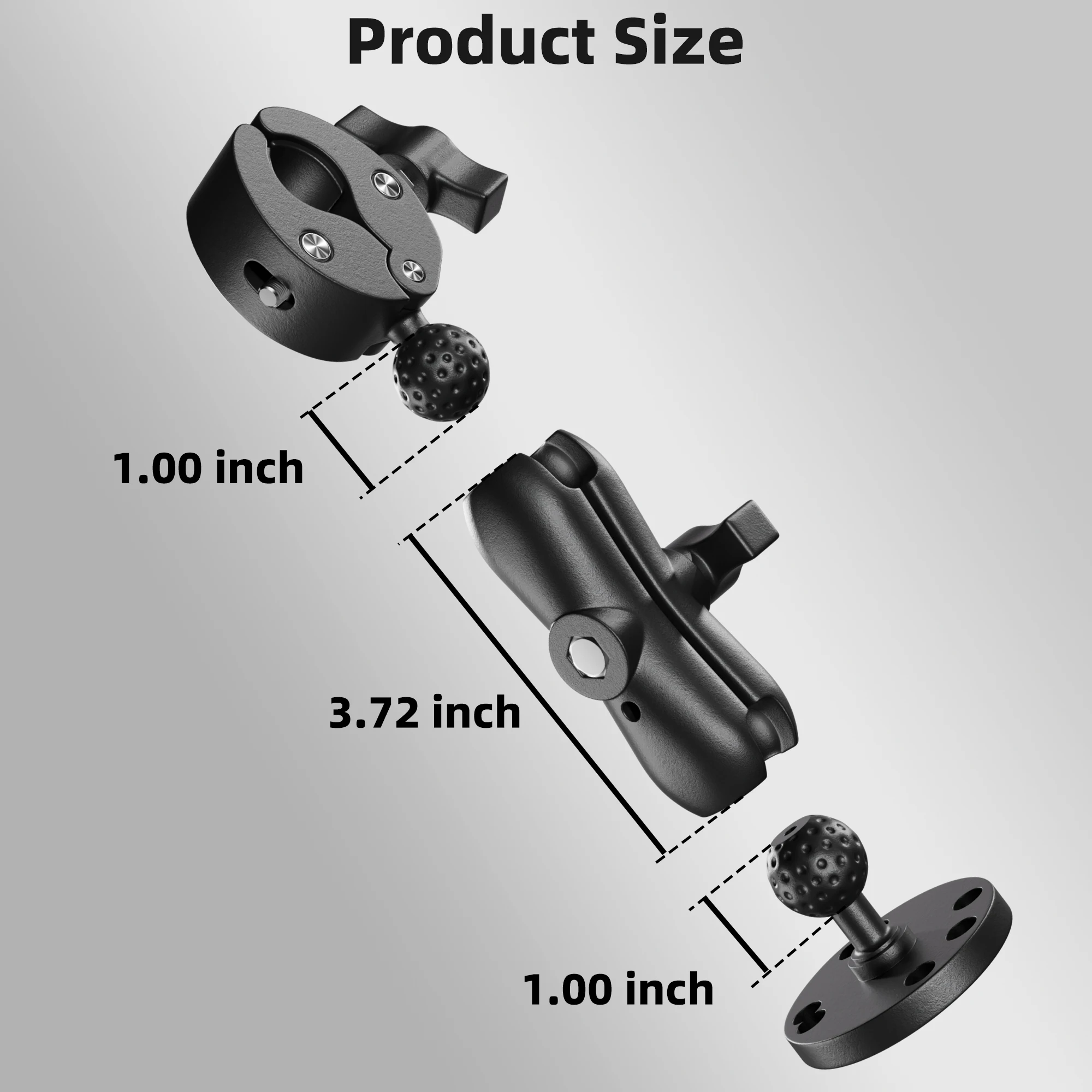Trolling Motor Support Stabilizer Mount Tough Claw Aluminum Alloy 1" Ball Heavy Duty Trolling Motor Stabilizer Mount Clamp: Default Title