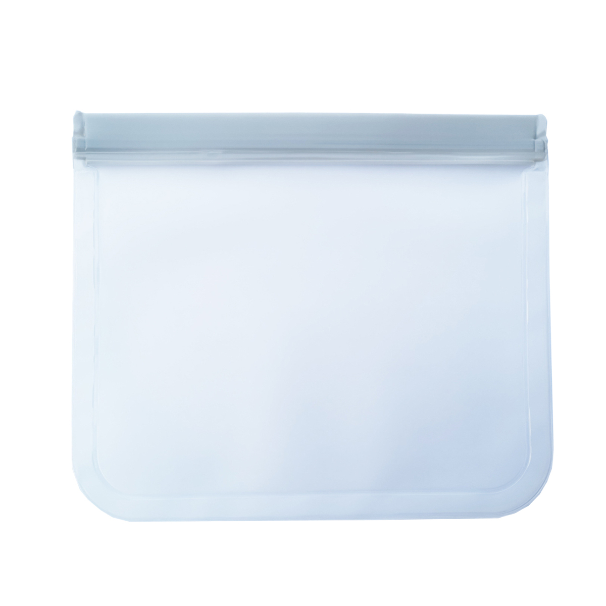 Silicone Food Storage Containers Leakproof Reusable Containers Stand Up Zip Closure Bag Fresh Cup PEVA Food Storage Bag: 21.5x18cm gray