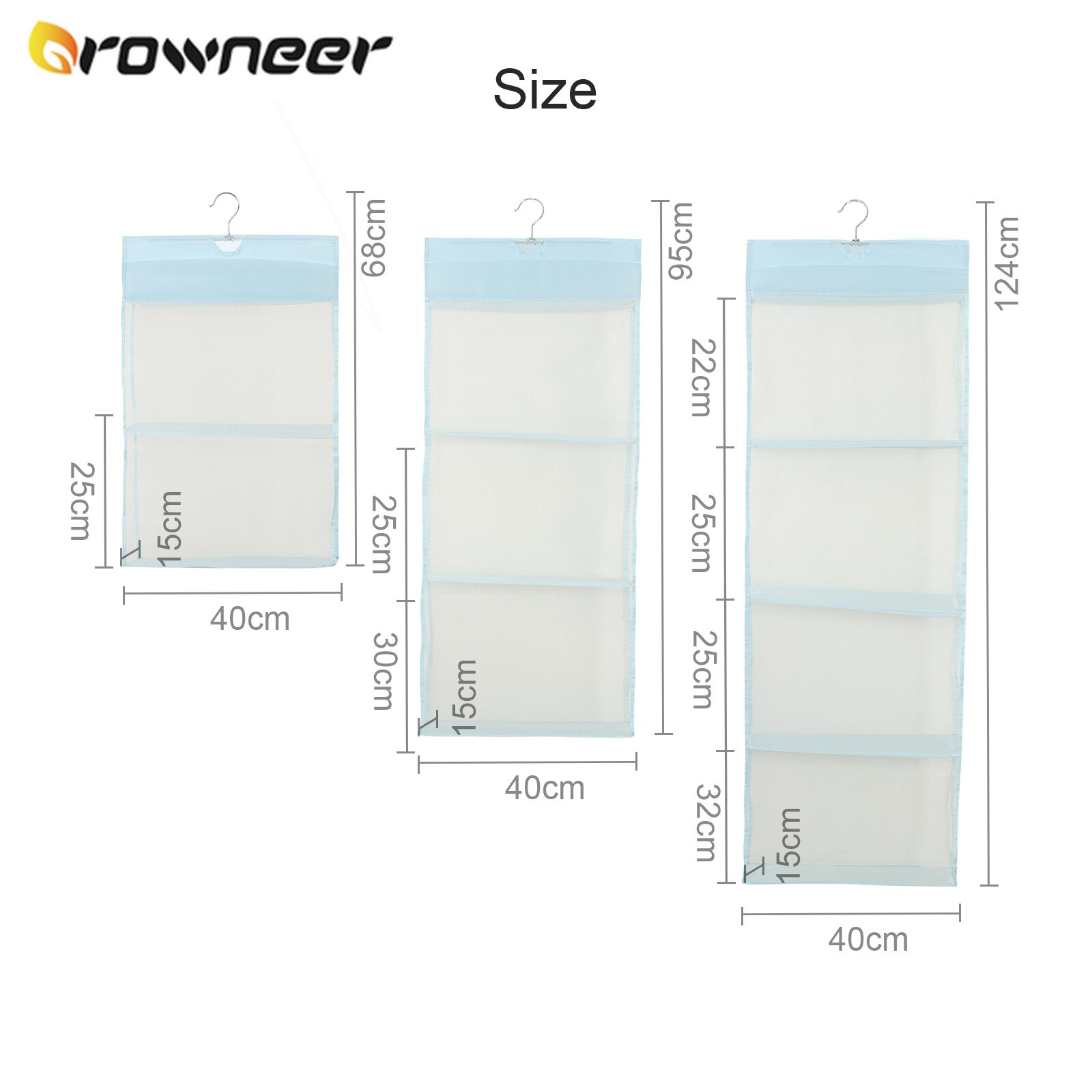 2/3/4 Layers Hanging Anti-dust Pockets Door Closet Foldable Closet Rack Hangers Oxford Cloth Fabric Backpack Handbag Organizer