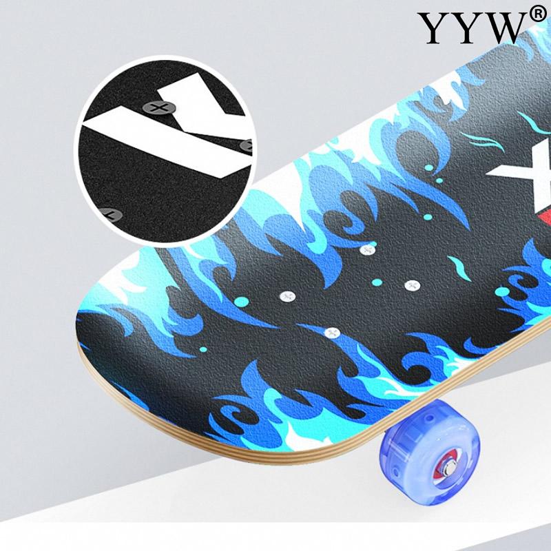 Skateboard Double Kicktail Cruiser Rocker Board Maple 4Wheel Teenager Adult Sidewalk Skating Street Colors Girls Surface Board