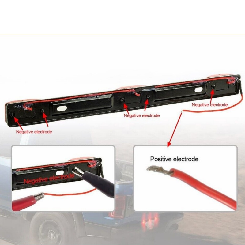 15-calowa czerwona listwa świetlna robić przyczepy 3 światła 9doprowadziło Listwa obrysowa ID Światło tylne robić ciężarówki Przyczepa Światło identyfikacyjne łodzi