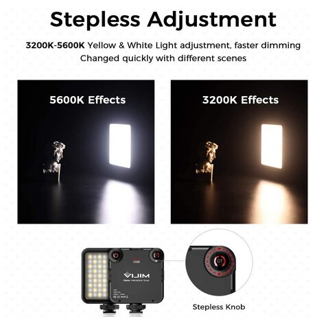 Ulanzi VL81 VIJIM 3200k-5600K 850LM 6.5W vidéo Mini LED Smartphone reflex rechargeable Vlog pour Sony A6400 A6300 lumière de remplissage