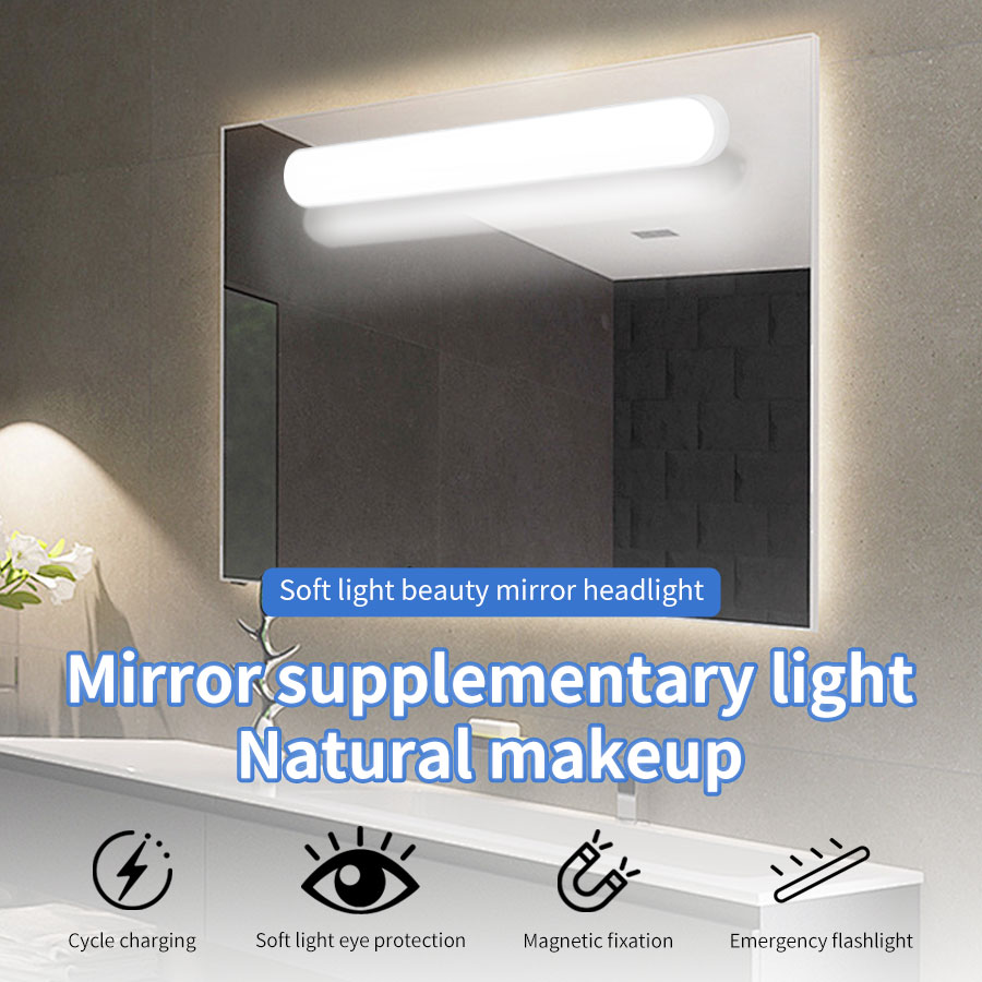 Led spejl foran makeup lys genopladelig hængende magnetisk lampe øjenbeskyttelse læselampe til sovesal garderobe skabslampe