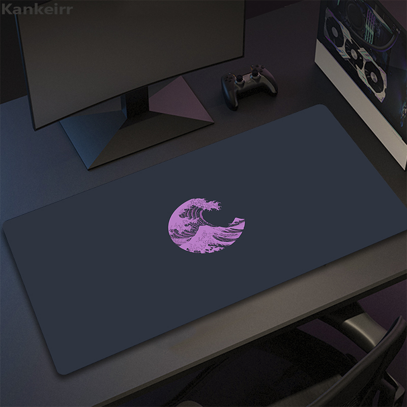 Podkładka pod mysz dla graczy czarno-biała podkładka pod mysz Great Wave XXL mechaniczna podkładka pod klawiaturę antypoślizgowy dywan podkładki pod mysz z naturalnej gumy 90x40