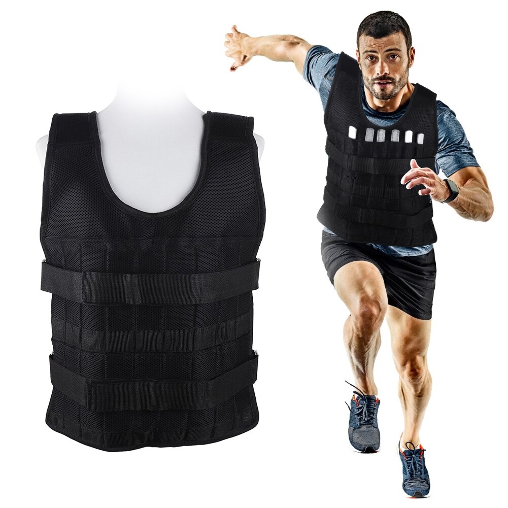 Chaleco con peso de carga de 20/40KG, chaqueta, ropa de arena para boxeo, entrenamiento con pesas, equipo de gimnasio ajustable