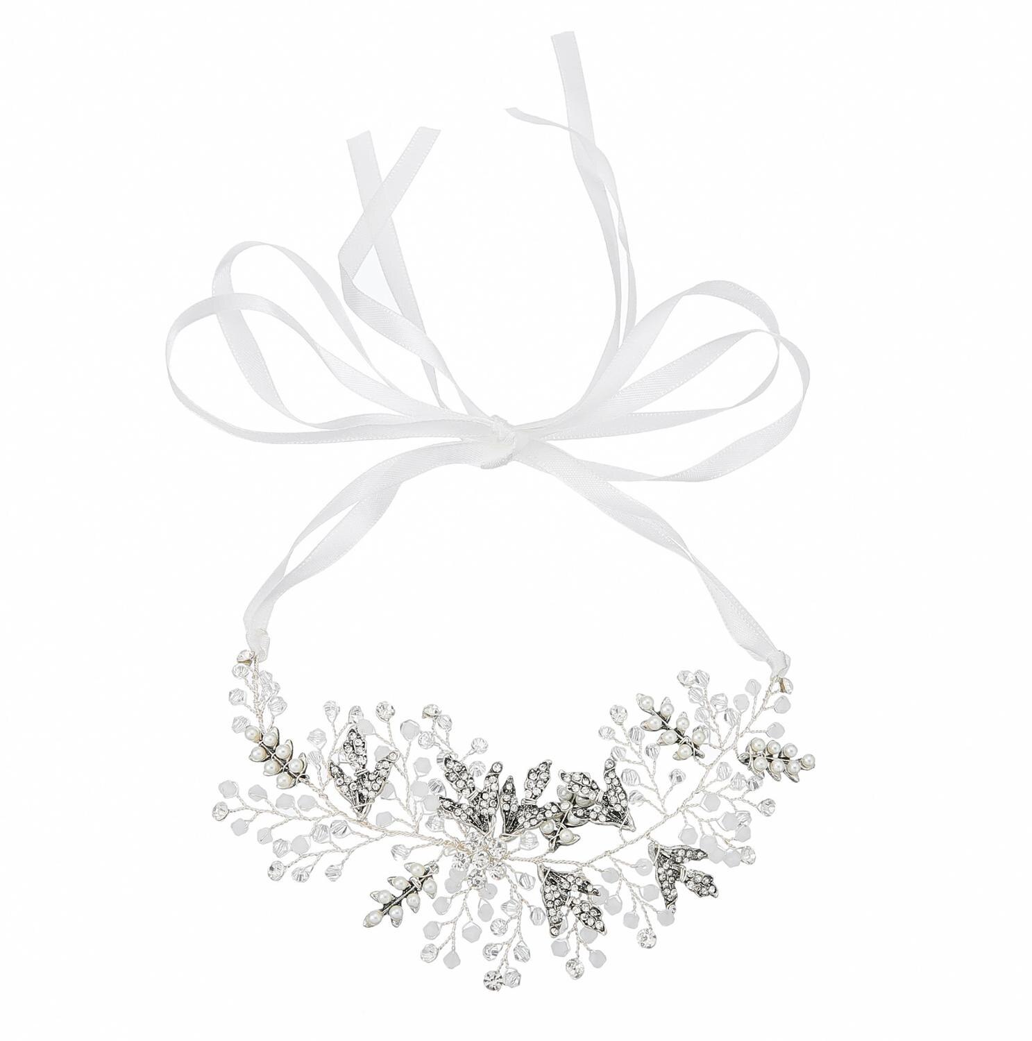 Accesorios creativos para tocado de novia flores de hoja hecho a mano