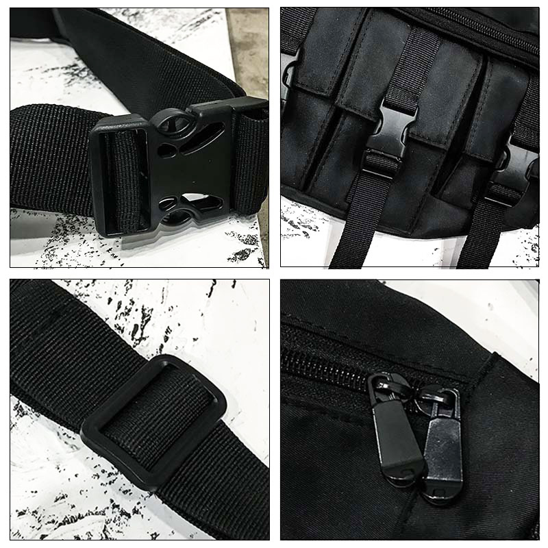 Riñonera impermeable de gran capacidad para hombre y mujer, bolso de pecho, estilo urbano, Hip Hop, plátano, para viajes al aire libre