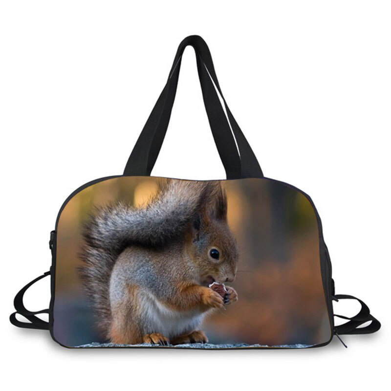 Scoiattolo Animali Modello di Stampa New Fashion Signore di Grande Capacità Sacchetto Dei Bagagli di Stampa Borsa Da Viaggio Sacchetto Dei Bagagli di Viaggio del Sacchetto Casuale