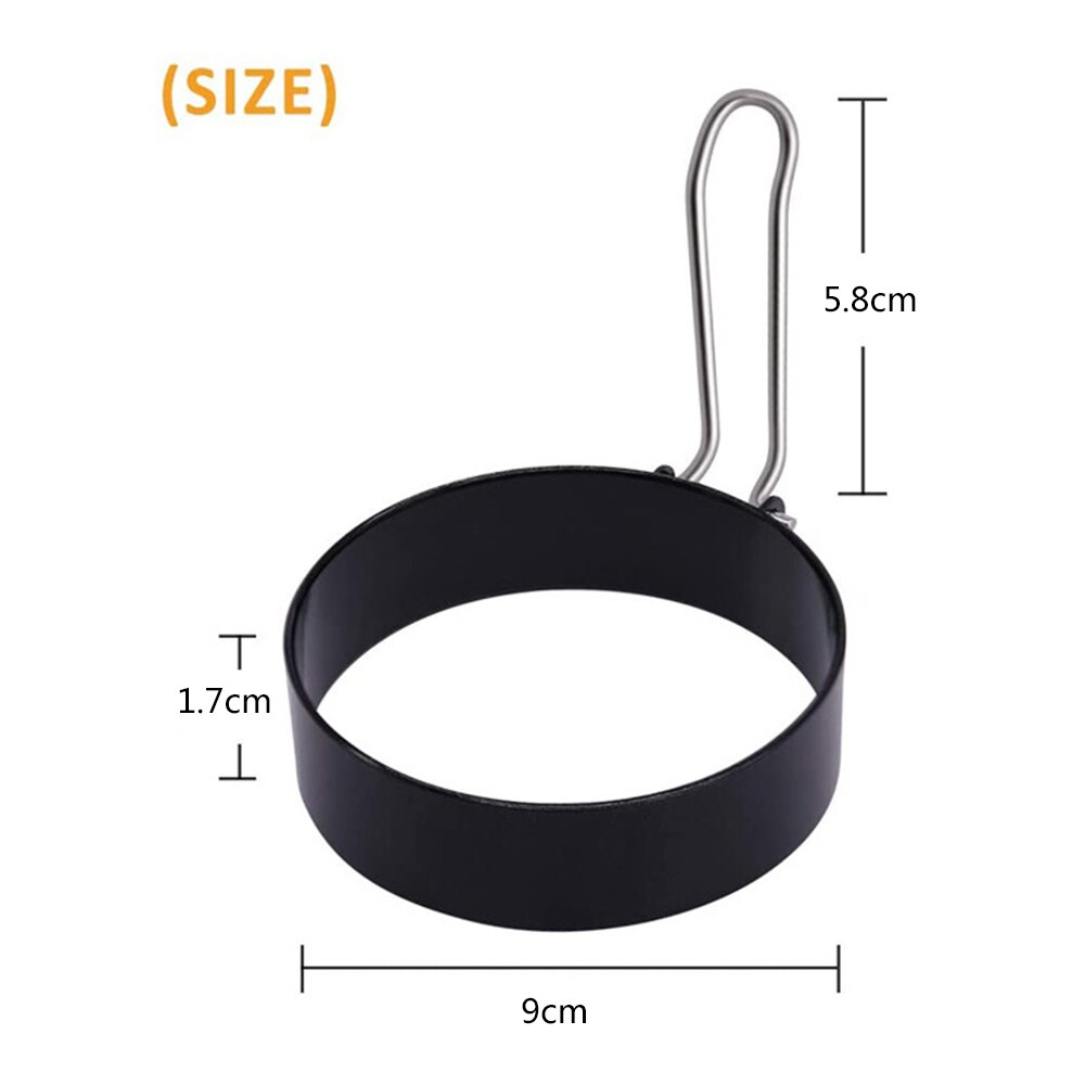 1XRound Egg Cooker Ring Stainless Steel Non Stick Eggs Shaper Mold Cooking