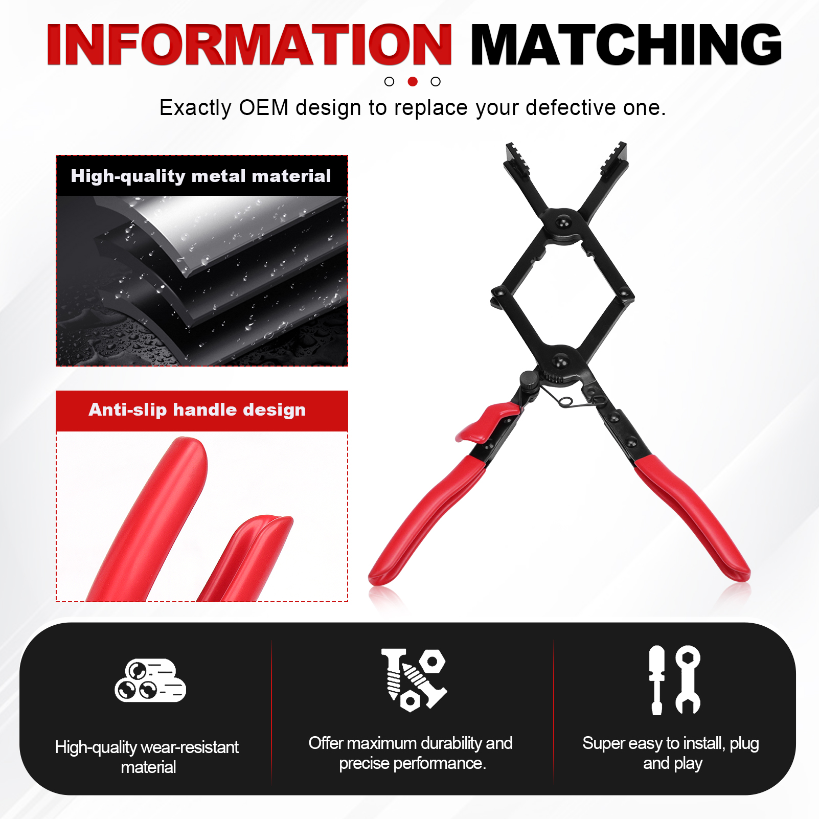 Universal Adjustable Clamp Tool for Automotive Hose Pipes Reach Hose Clamp Pliers Set Fuel Oil Water Hose Auto repair Tools
