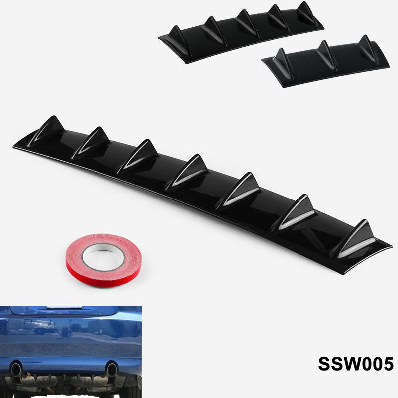 Shark Style Universal Rear Bumper ABS Lip Diffuser Fin Universal Use Car Automobile Accessories Parts Small/Medium/Large
