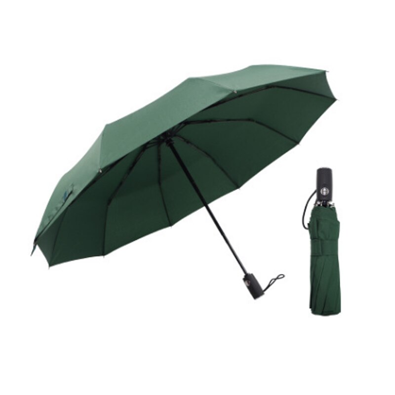 Germany 10 Bone Automatic Three Folding Umbrella Windproof Sunny And Rainy