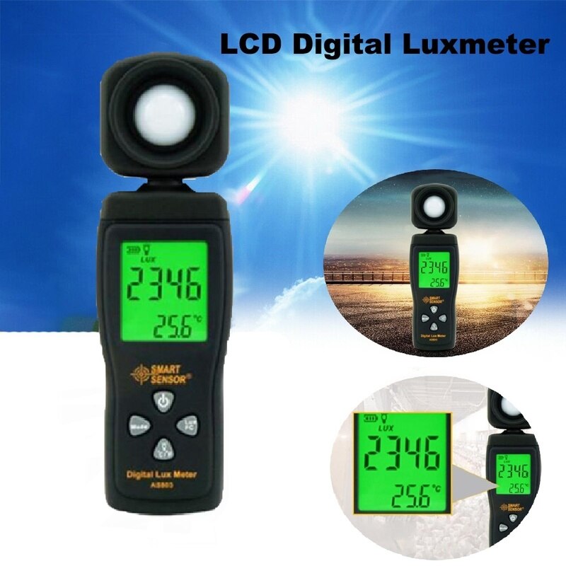 Lux Meter 0 ~ 200,000lux Bereik Licht Meter Illuminometer Lux/Fc Photometer Tester Enviromental Testen