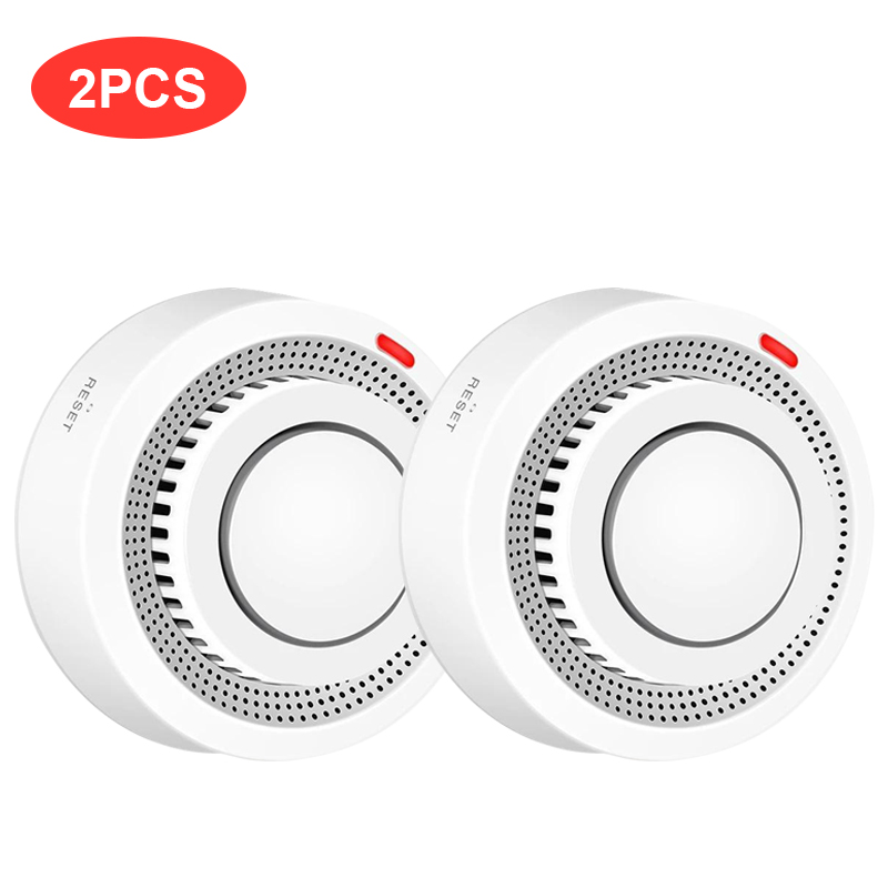 Tuya Smart Zigbee Smoke Detector Smart Fire Fire Protection Smart Home Security Alarm Work With Tuya Zigbee Hub: 2 PCS