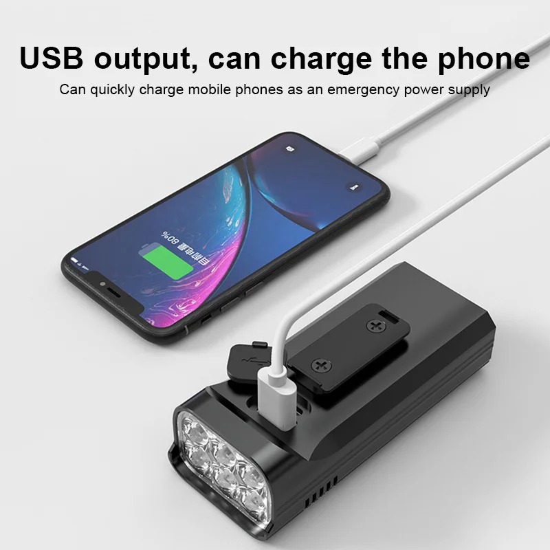 PHMAX Luce anteriore per bicicletta Faro per bici ricaricabile tramite USB 1500 lume Torcia per montagna bicicletta in alluminio impermeabile