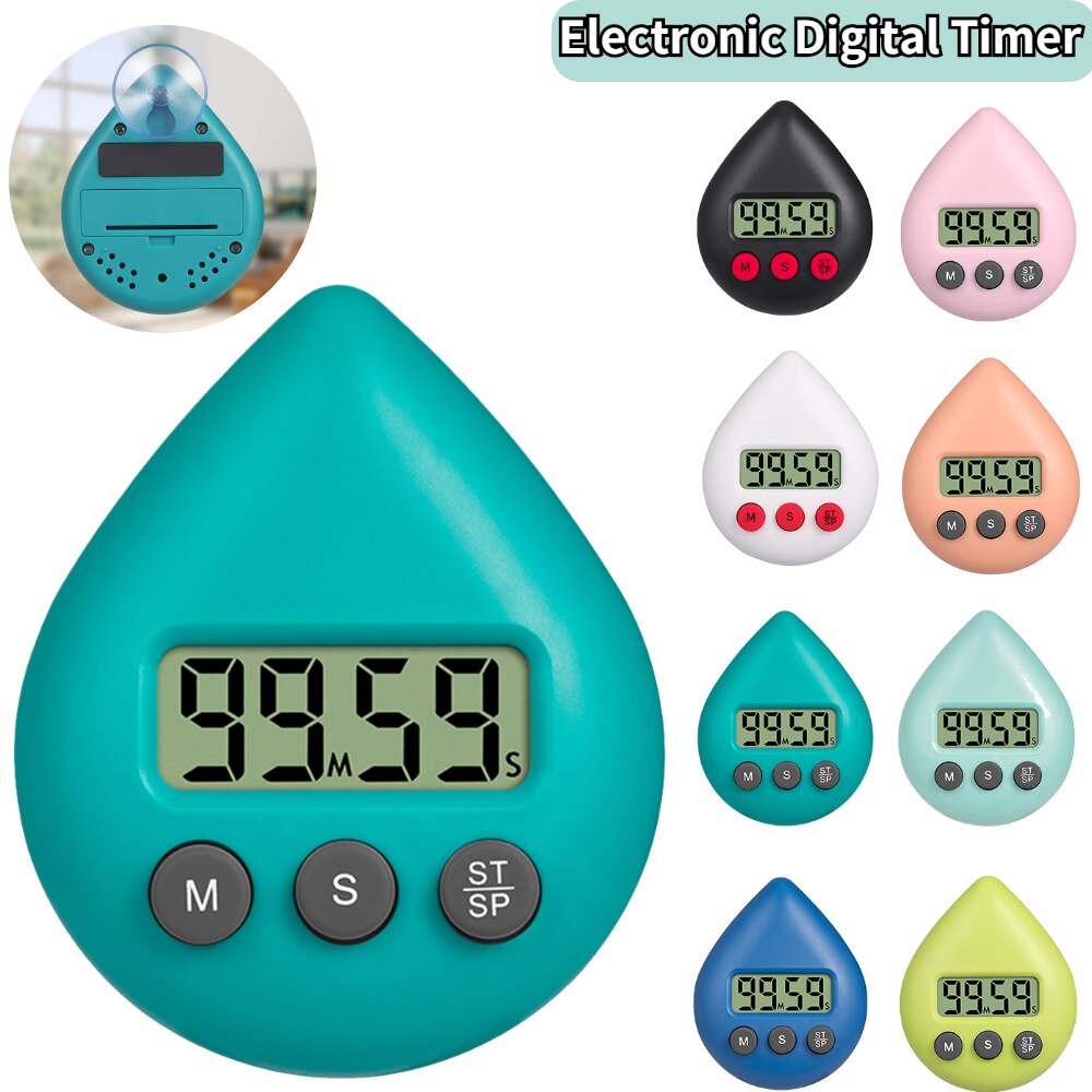 Lcd Teller Display Wekker Water Elektronische Countdown Kookwekker Koken Douche Studie Stopwatch Count Gadget Gereedschap
