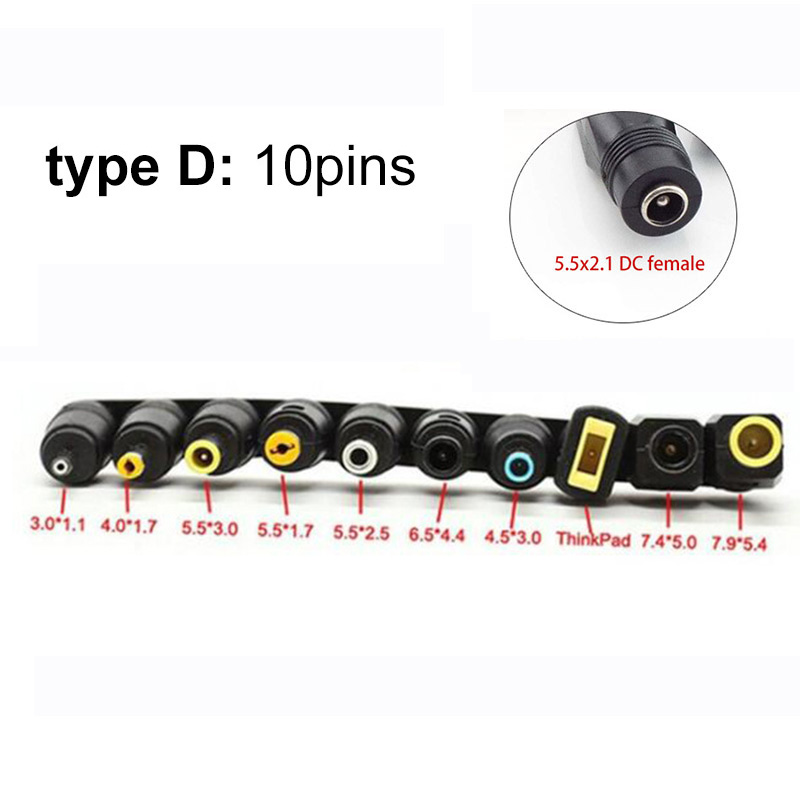 Universal- 5,5mm x 2,1mm Gleichstrom buchse zu Stecker Wechselstrom stecker Adapter Tipps Anschluss sätze für Laptop-Ladegerät Klinken sätze: Blau