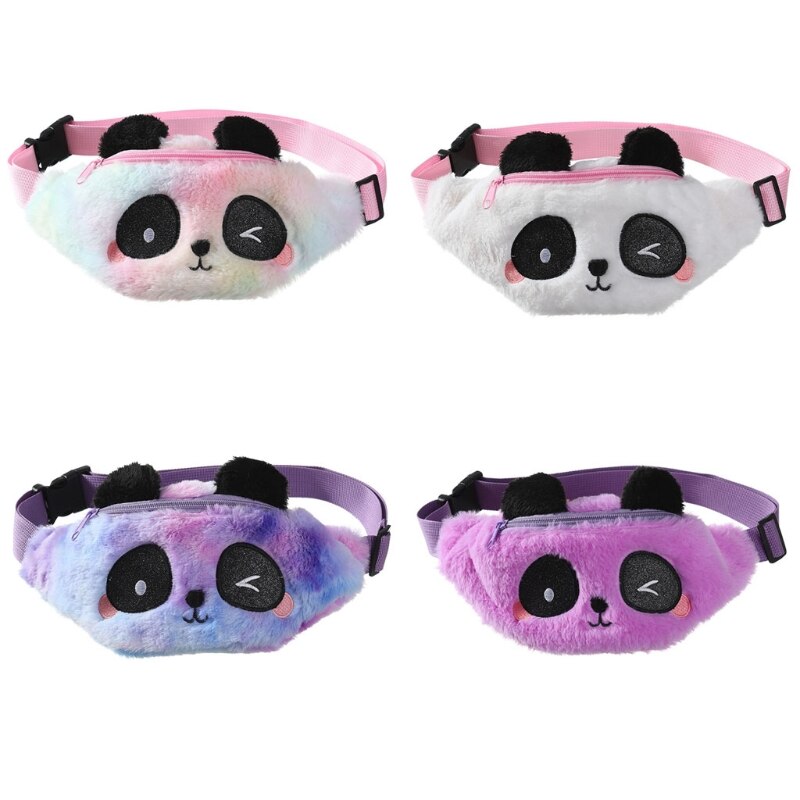 Cute Fanny Pack Panda Waist Bag Plush Belt Bag Chest Bag Small Shoulder Bag H8WD