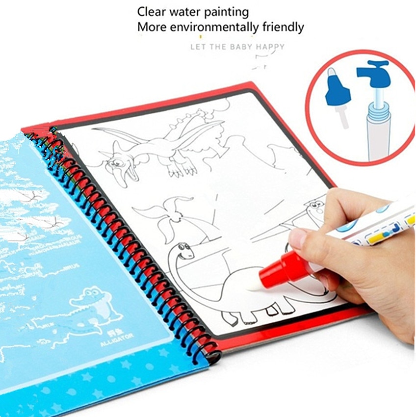 DIY Montessori Painting Drawing Board For Kids Toys Coloring Book Doodle & Magic Pen Magic Water Drawing Book