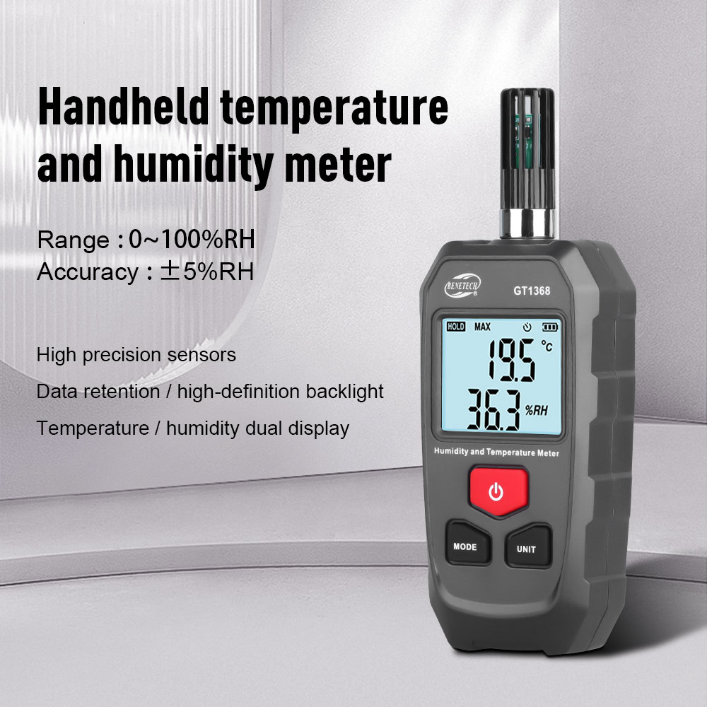 Digitales Temperatur- und Feuchtigkeitsmessgerät, tragbares Hygrometer, Temperaturtester, Außentemperatur- und Feuchtigkeitsmessgerät, Weersensor