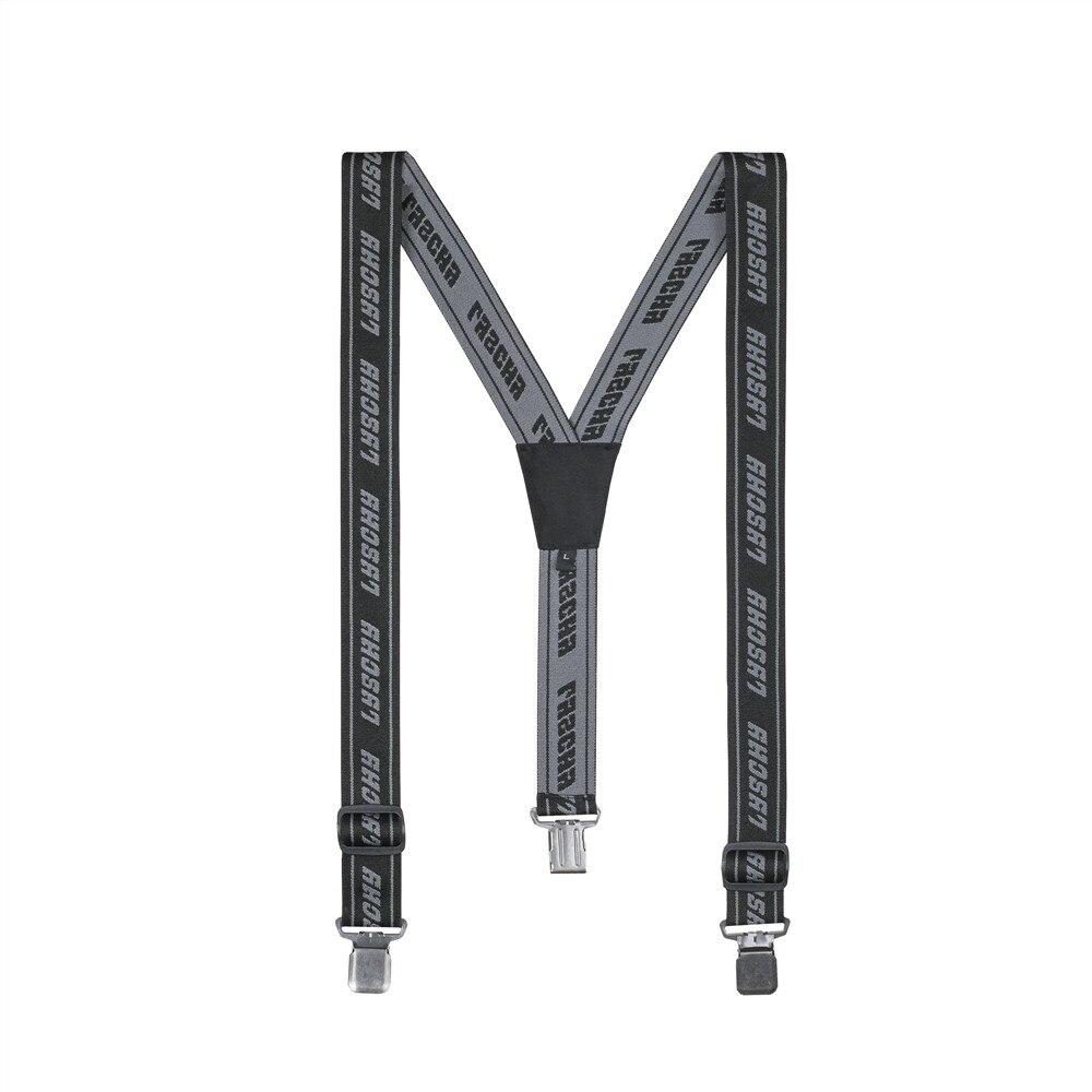 Pantalones de moto con Clip, tirantes elástico ajustable Y tirantes traseros para pantalones de motocicleta, correas de reparación de locomotora: LY-S01-Black / M