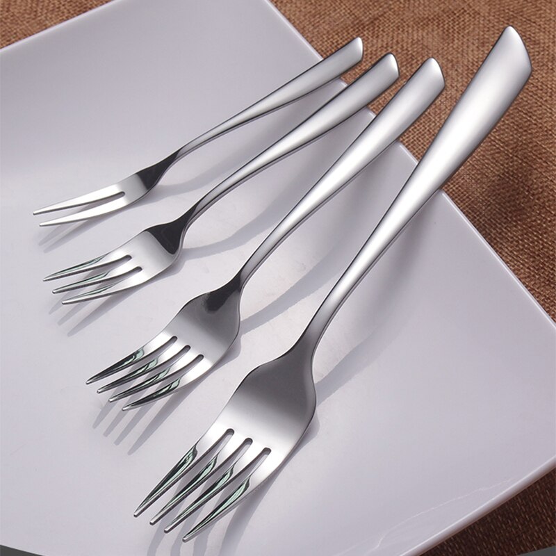 6pcs Stainless Steel Dinner Fork Table Fork set Salad Dessert Fruit Forks For Kitchen Dining Bar Dinner Fork Cutlery Set
