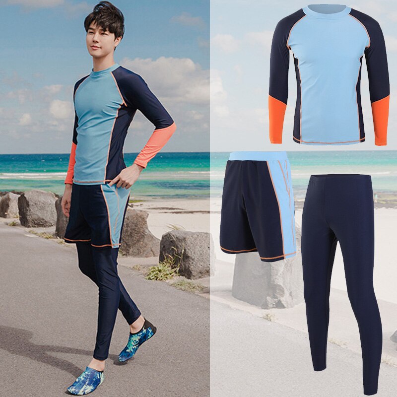 Traje de baño de manga larga para mujer, ropa de baño con cremallera, protección solar UPF 50, parte superior e inferior, para Surf, buceo, piel, chándal de Yoga atlético, 5 uds.