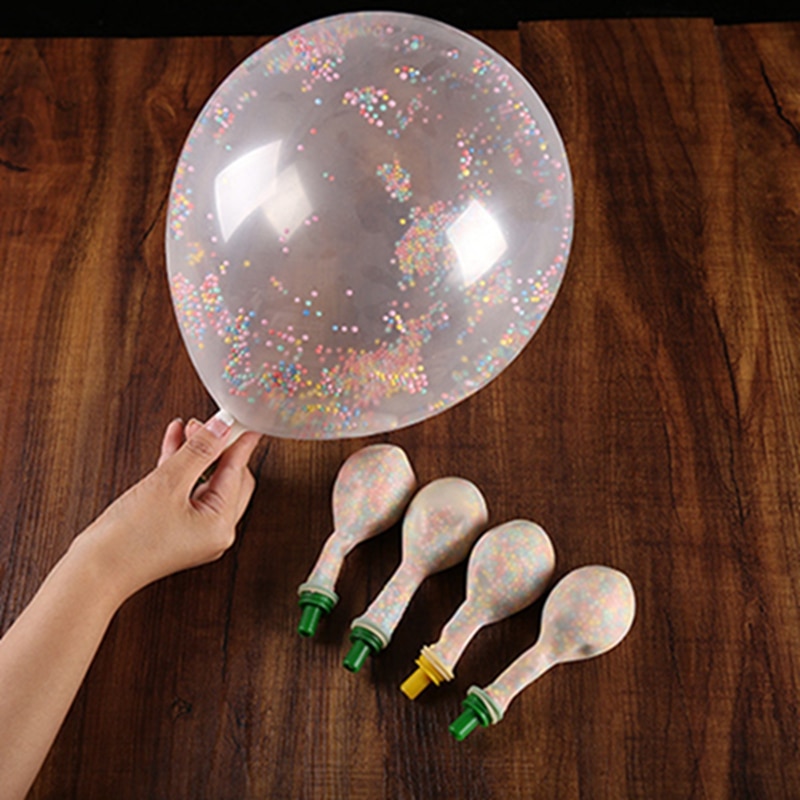 Set van 5 stuks schuimconfettiballonnen met confetti, bruiloftsfeest, verjaardagsdecoratie, transparante ballon, straatexplosie