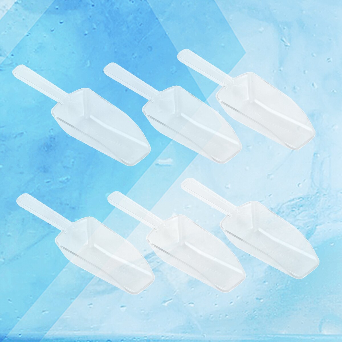 12Pcs Plastic Scoop Mini Popcorn Ice Dessert Beans Candy Scoop Shovel for Home Supermarket Use