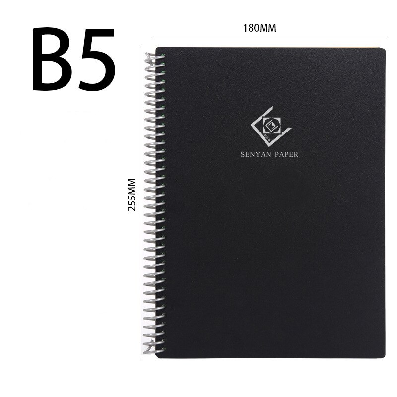Inteligentny wielokrotnego użytku wymazywalnej zeszyt wymazać notatnik A5/B5 z piórem Pocketbook notes biuro rysunek szkolny prezent: B5 Type 1