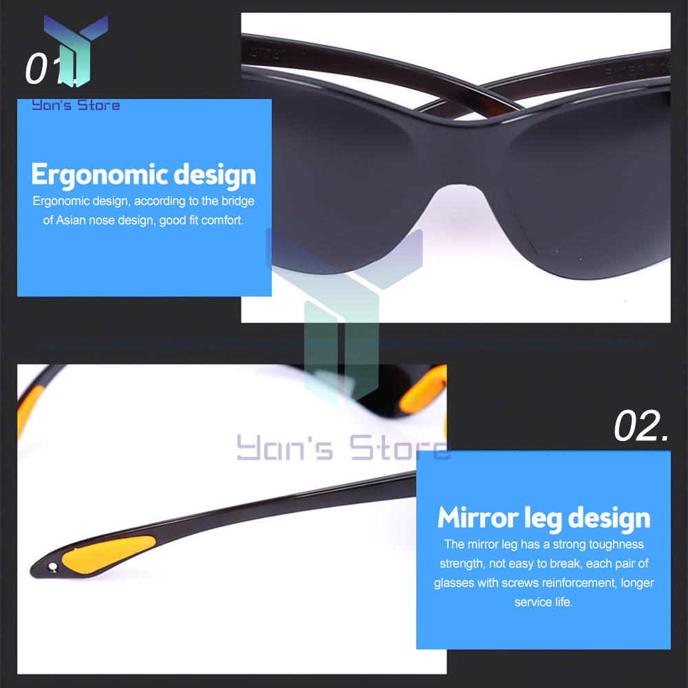 Gafas de seguridad, gafas de soldadura, resistentes a impactos, a prueba de rayos UV, gafas protectoras de soldadura para soldadores, corte y pulido