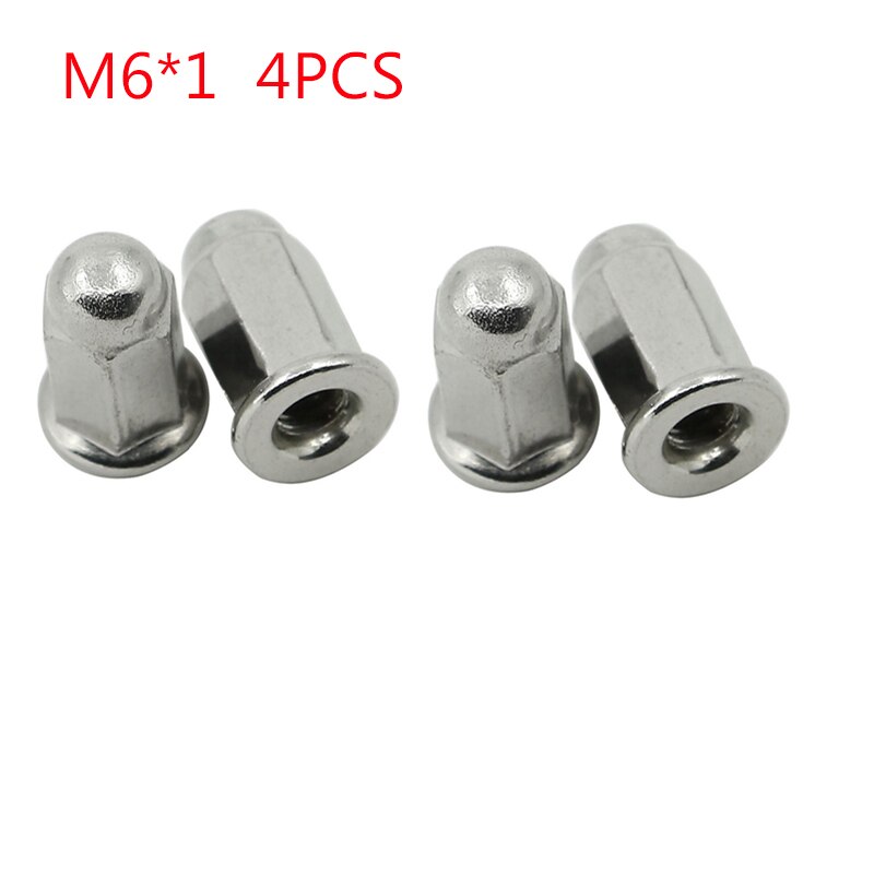 4PCS M6 M8 M10 Acorn Cap Nut Screw Bolt Hex Head Dome Metric Thread Pitch for yamaha DT50 DT80 FJ1100 FJ1200 FJ600 FZ600: M6 4PCS