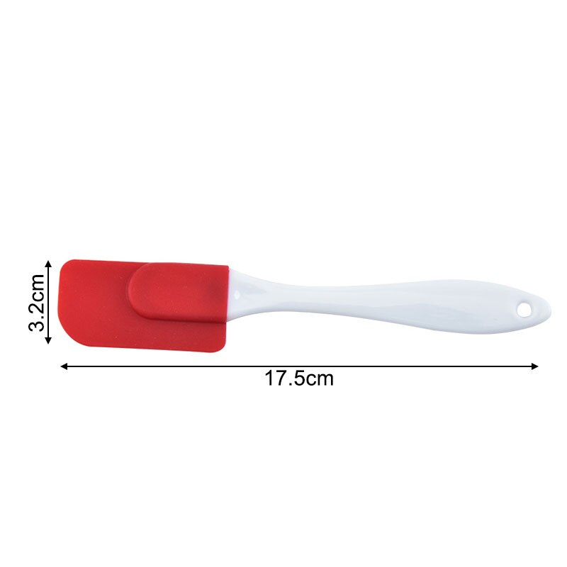1Pcs Multi Purpose Silicone Cake Spatula High-temperature DIY Baking Tools Cookie Pastry Scraper Kitchen Supplies Butter Spatula: Red