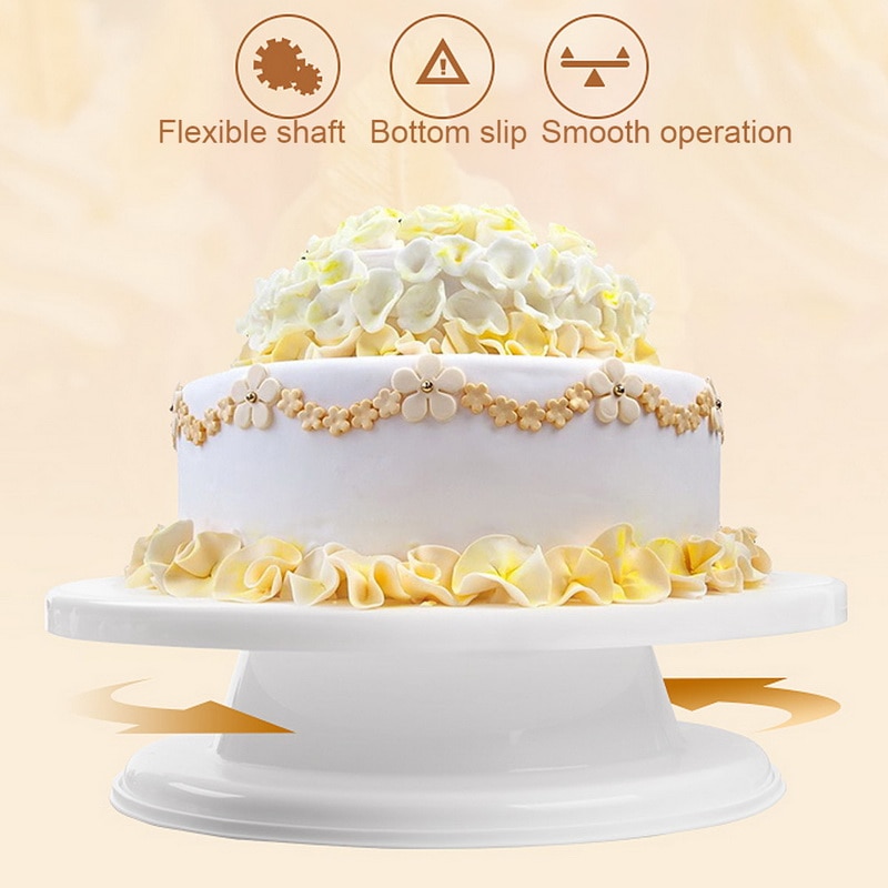 DIY Rotierenden Kuchen Backen Werkzeug Kuchen Stehen Kuchen Kunststoff Kuchen Drehtisch Plattenspieler Dekorieren Backen Werkzeug 7*28Cm 10 zoll