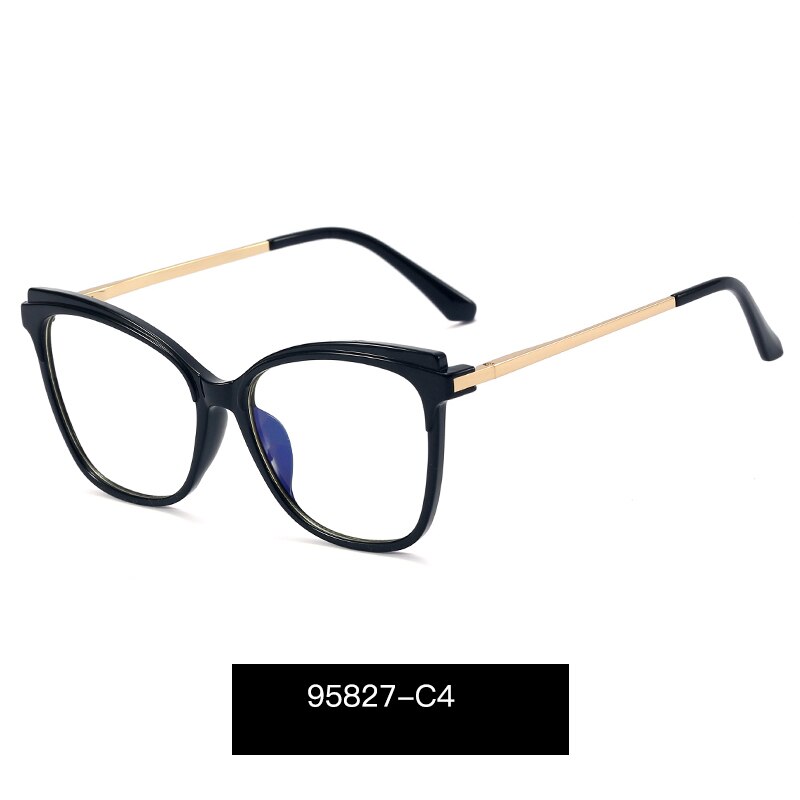 Hotony Women Eyewear Prescription Blue Light Blocking Glasses Frame Full Rim Female Woman Spectacles UV400: C4