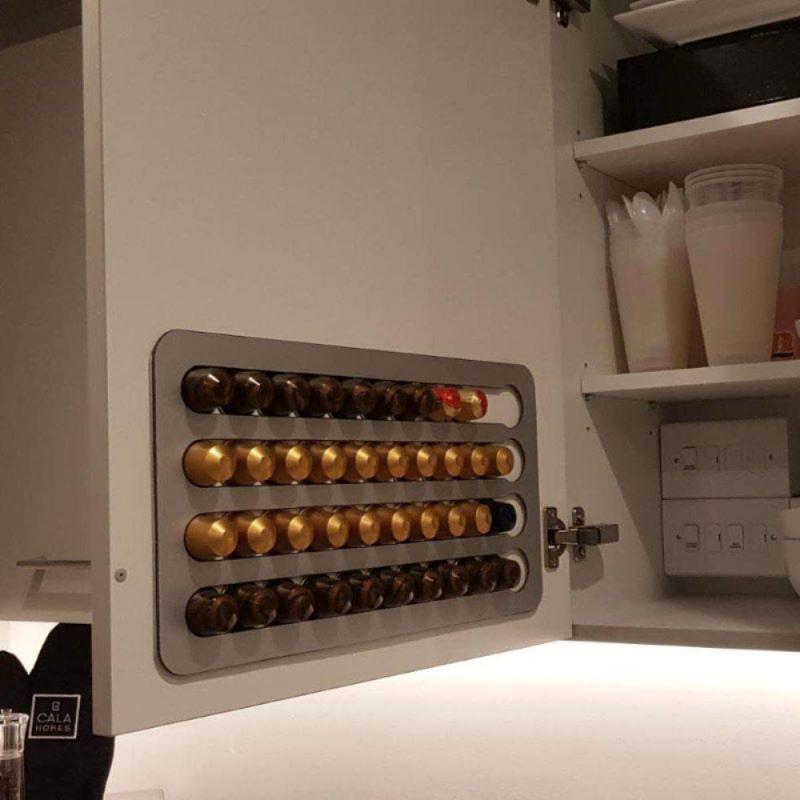 Support mural en aluminium pour rangement de capsules Nespresso 24/40, armoire de cuisine, carrelage, Restaurant