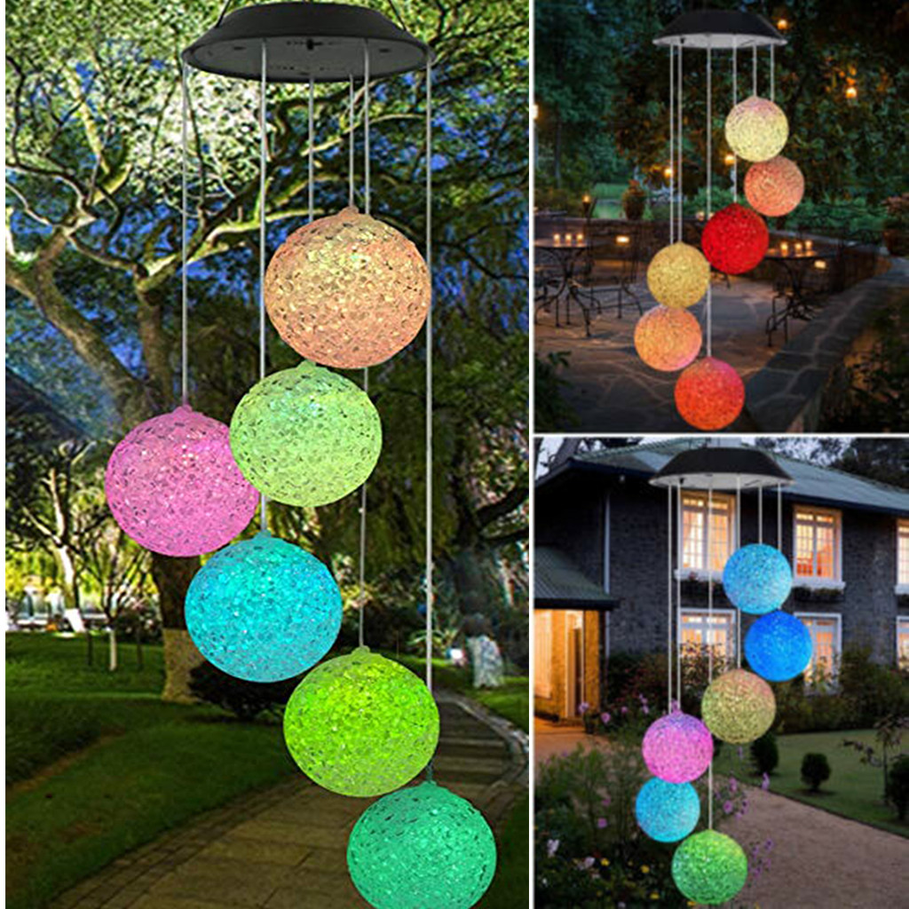 LED Zonne-energie Vlinder Windgong Licht Huis Tuin Opknoping Lamp Decor Outdoor solar vlinder wind chime # es