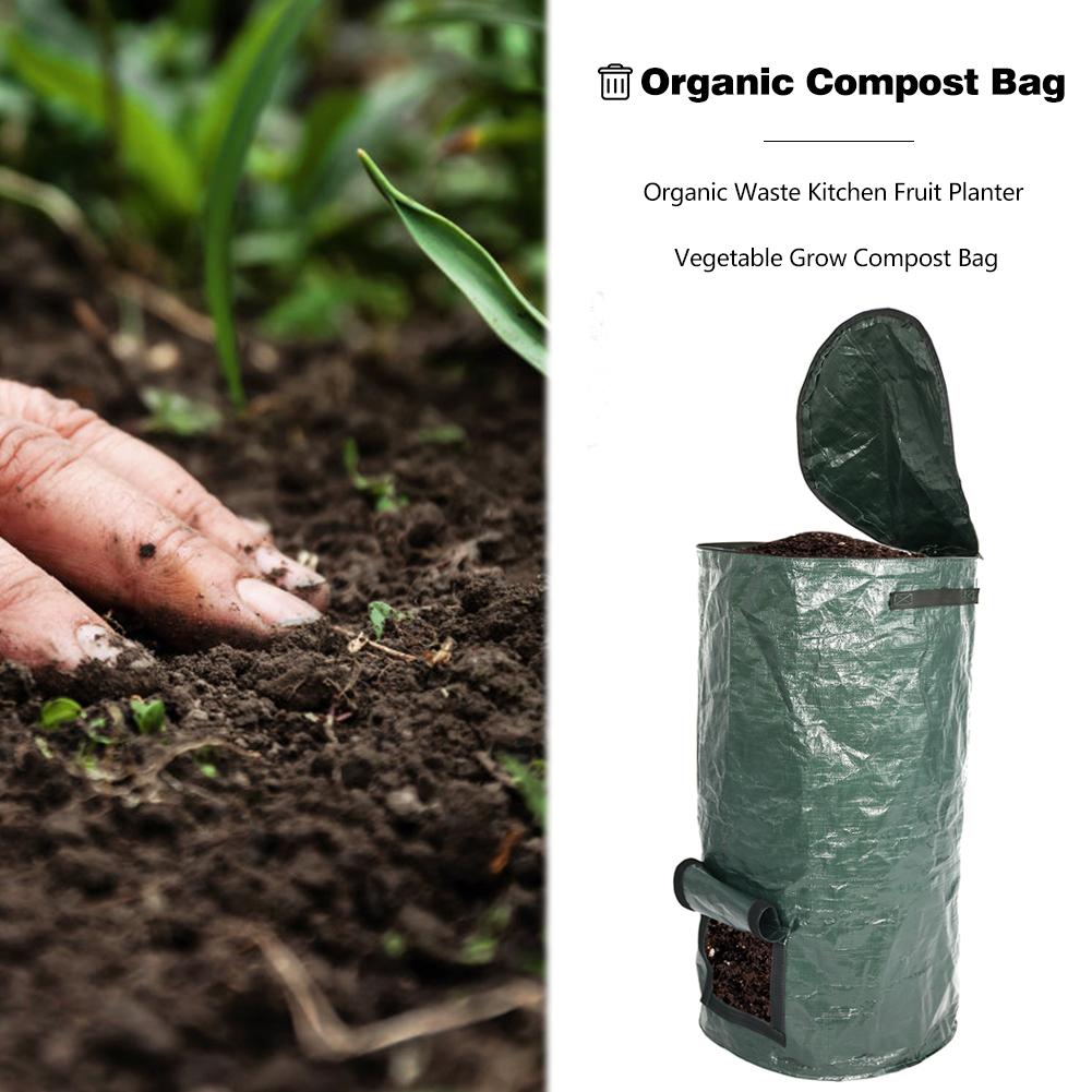 Grow Bag Grad Organische Afval Tuin Yard Compost Zak Milieu Pe Doek Planter Keuken Afvalverwijdering Organische Compost Zak