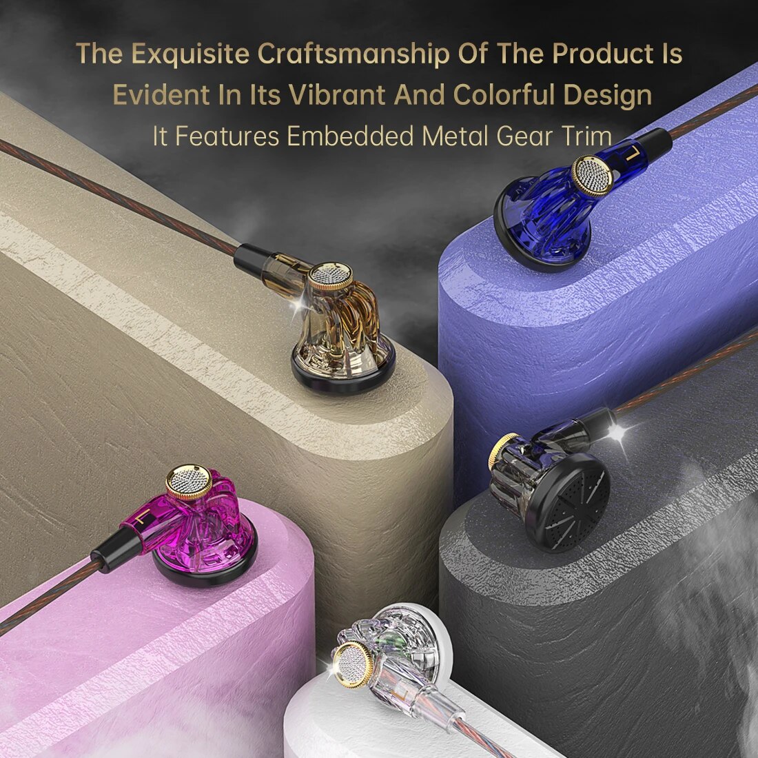 QKZ MDR Flat-Head Headphones 16MM Large Dynamic HIFI Bass Sport Earbuds Music Wired Earphones 3.5MM AUX Headset In Ear With Mic