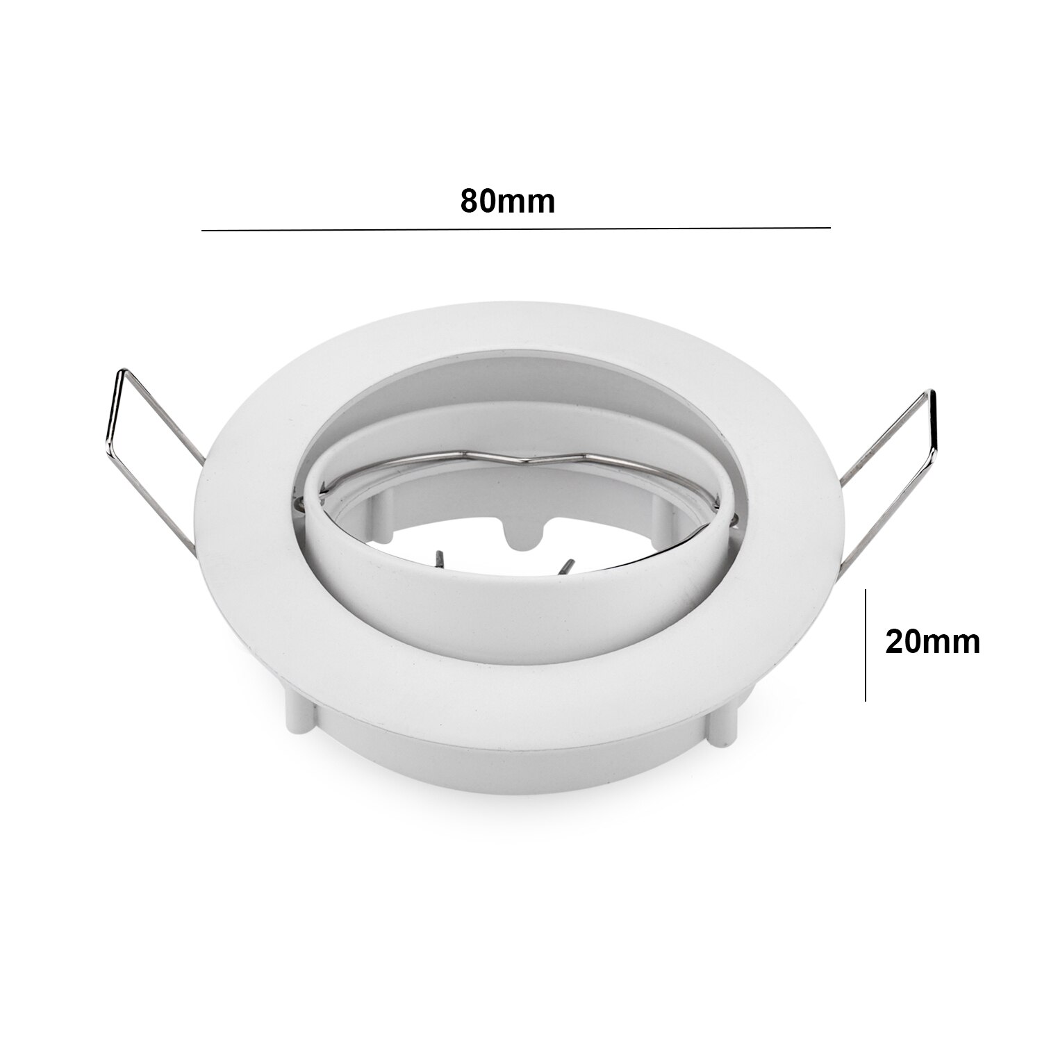 Justerbar taklampa hållare halogenljusfäste kopp aluminium led downlight  gu10 mr16 spot lampa hållare