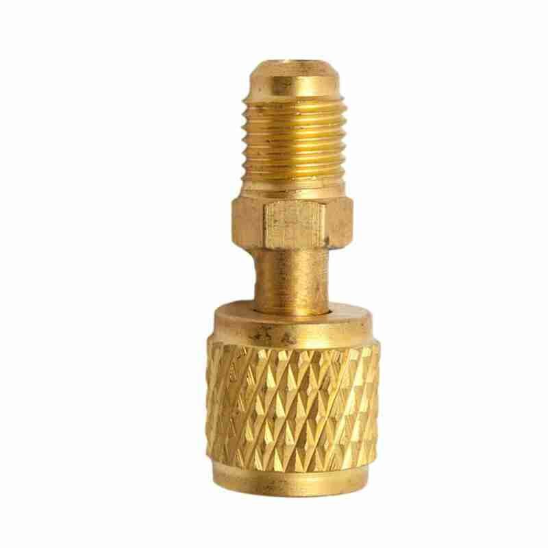 Adaptateur en laiton r410a pour réfrigérant hvac, mini fente vers mâle, 5/16 "1/4 sae, pompe de charge, outil sae, climatiseurs femelles N1H4: Default Title