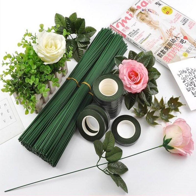 Lucia Crafts 12/24 pcs Green Holding Flowers Stems DIY Stocking Flower Branches Artificial Florist Crafts G1308