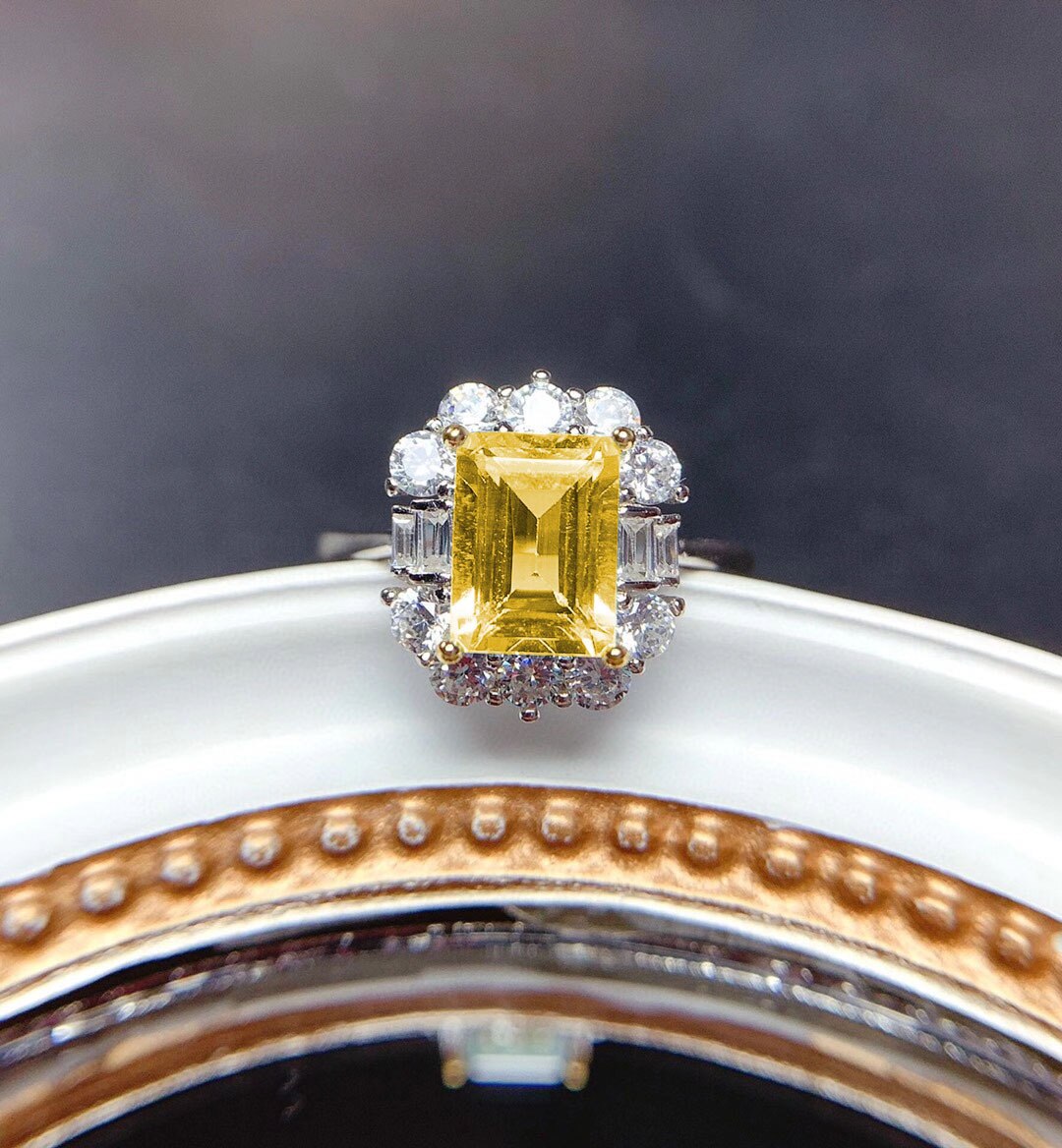 Vintage cielo azul piedra de topacio anillo de plata de las mujeres anillo de Zircón DE BODA Natural colorido gema anillo de lujo joyería fina