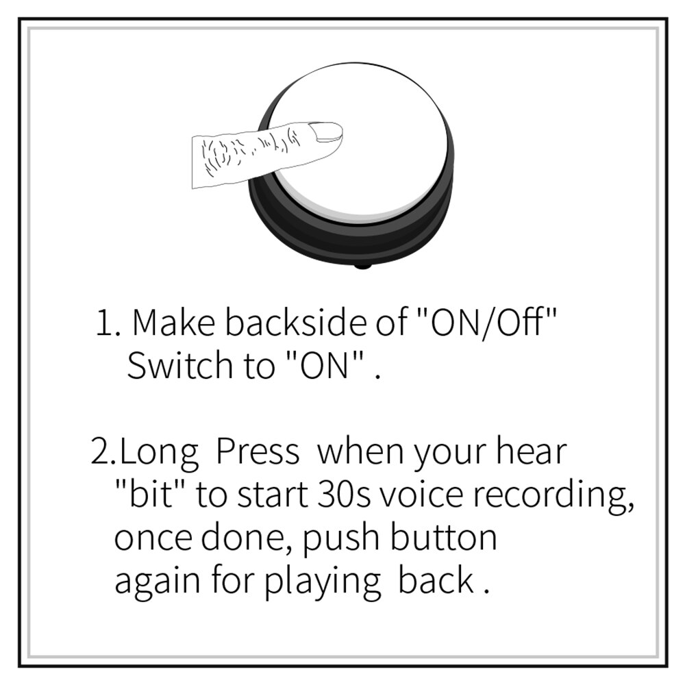 Recordable Talking Button Voice Recording Sound Button for Kids Pets Interactive Toy Phonograph Answering Buttons Noise Makers