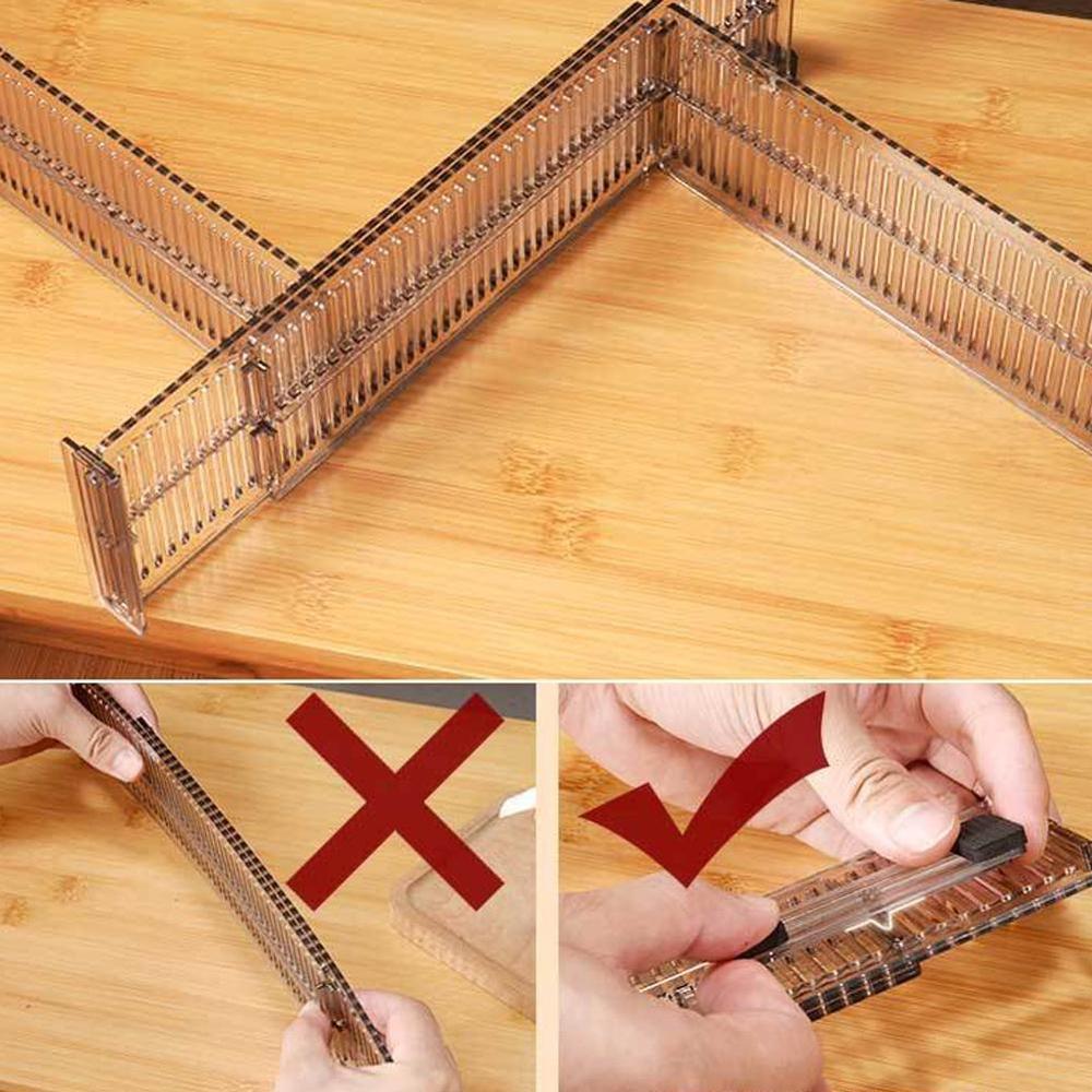 2Pcs Drawer Clapboard Partition Divider Cabinet Adjustable DIY Wardrobe Partition Baffle Finishing Storage Organizer