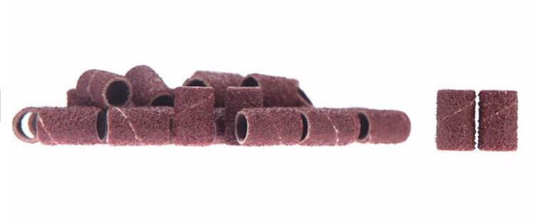 500 pcs Lixar Bandas Lixar Mangas Tambor Remetentes Broca Acessório Ferramentas Rotativas Grit Lixa Lixa Drum Kit Pack 1/4 6.35
