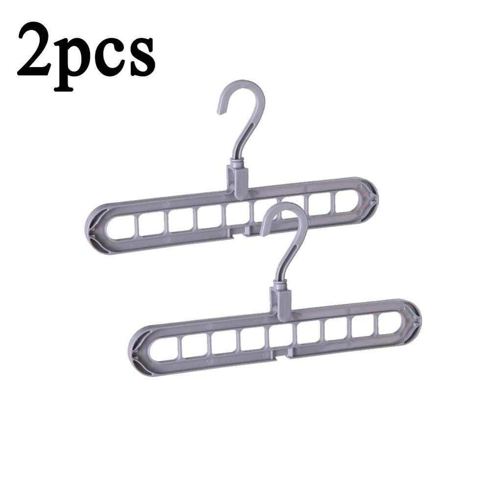 Clothes hanger organizer Space Saving Hanger multi-function folding magic hangers drying Racks Scarf clothes Storage: 2pcs