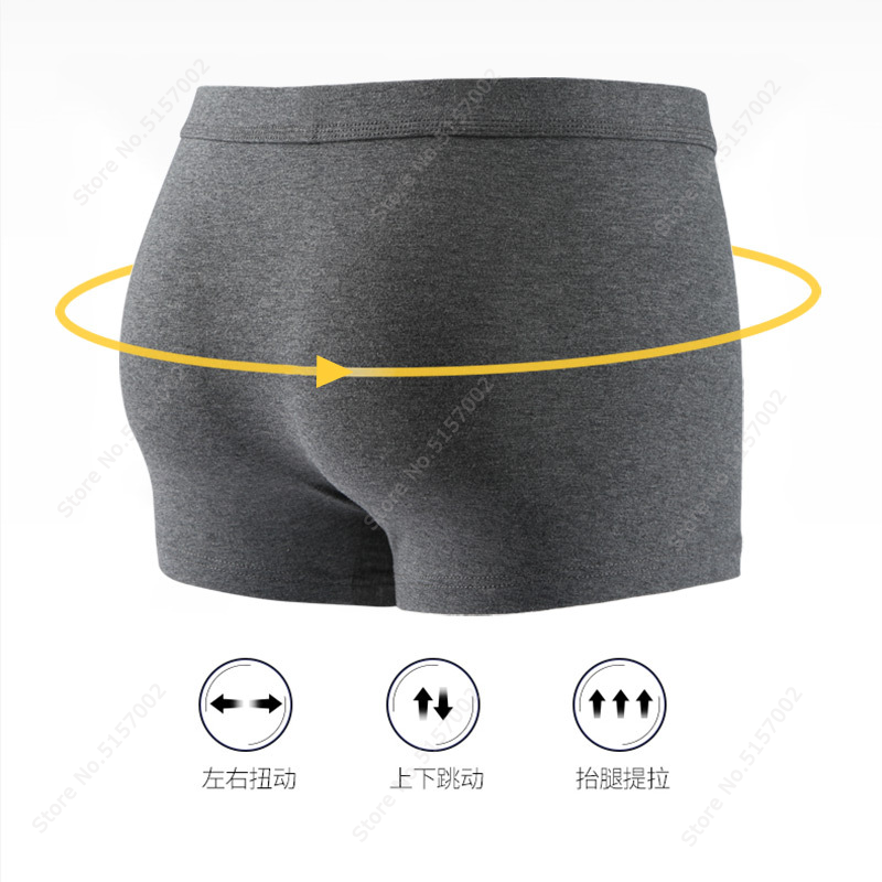 Xiaomi 3 pçs roupa interior masculina cor sólida boxershorts algodão plus size boxer masculino shorts respirável macio calcinha homem underpant